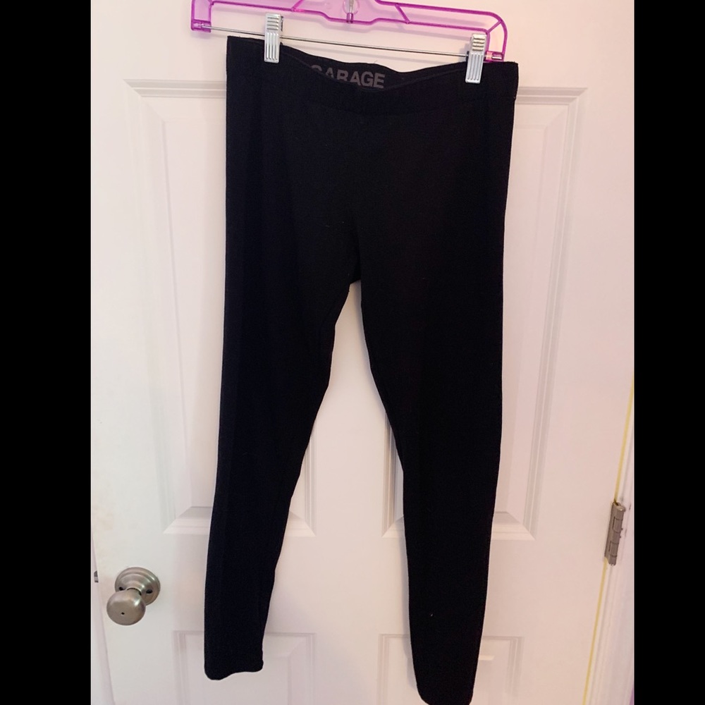 black cotton leggings